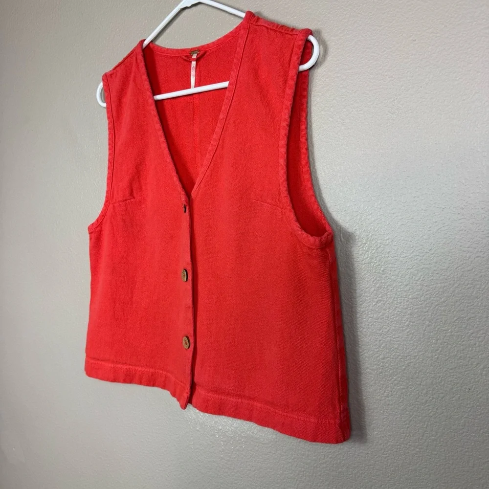 Free People So Fresh Vest‎ in red size small A